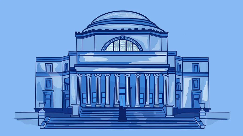 Illustration of Low Library at Columbia University
