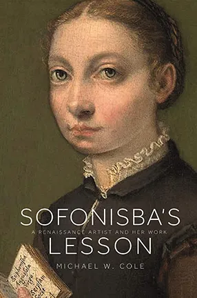 A book cover with text and an image of a woman with a lace color and light brown hair pulled back from her face.